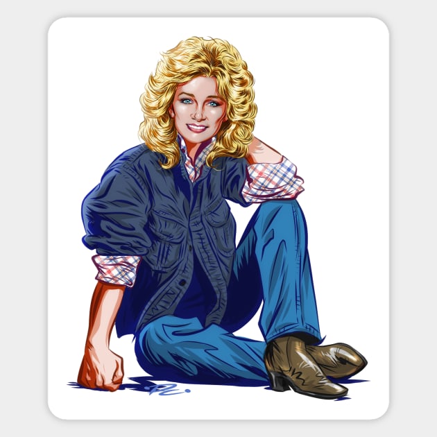 Barbara Mandrell - An illustration by Paul Cemmick Sticker by PLAYDIGITAL2020